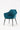 Modrest Wilson Modern Teal Velvet & Black Dining Chair