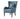 Curved Arm Upholstered Accent Chair Blue - What A Room