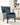 Curved Arm Upholstered Accent Chair Blue - What A Room